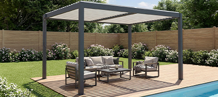 Pergola bioclimatique autoportée
